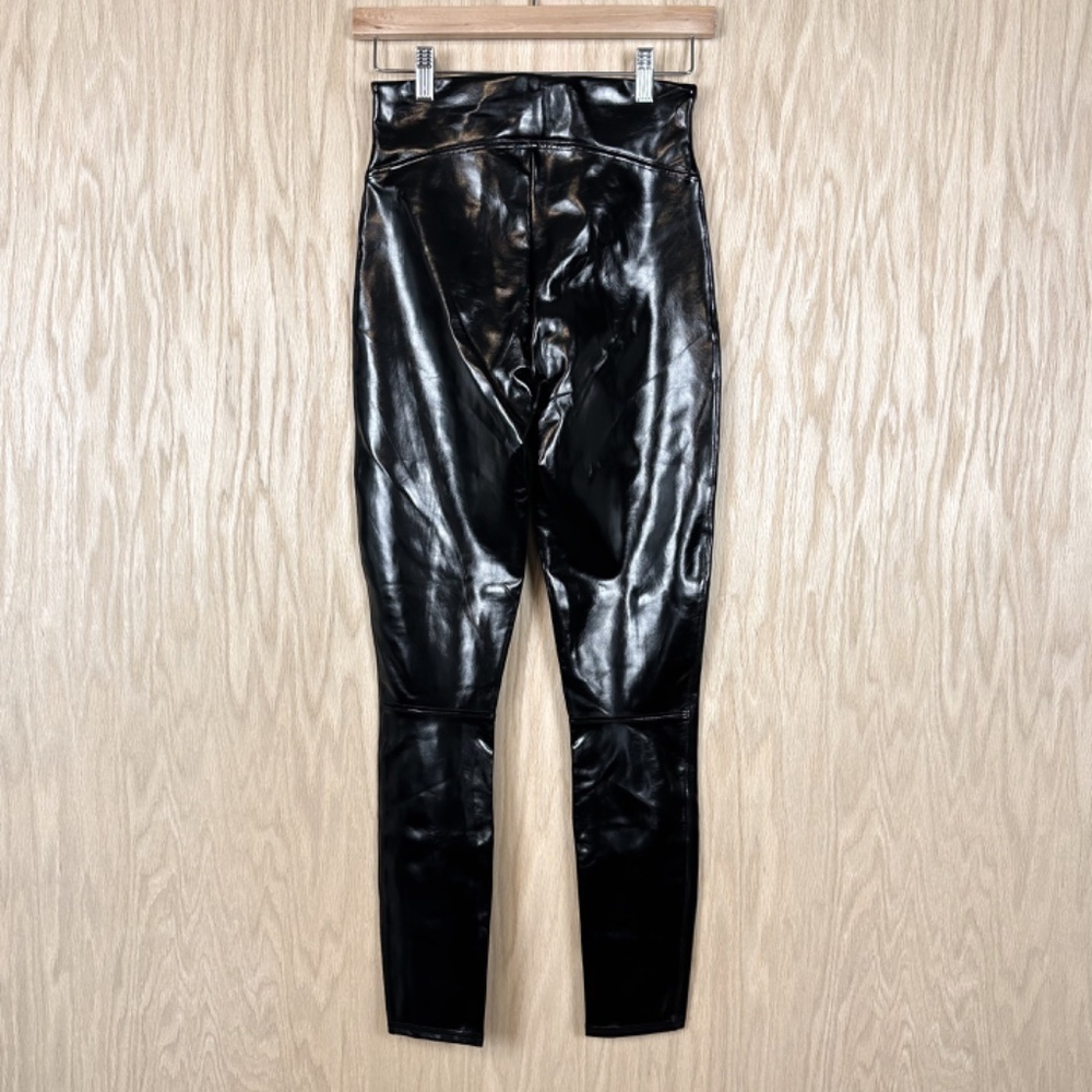 SPANX Faux Patent Leather Leggings Black NEW - Picture 11 of 15